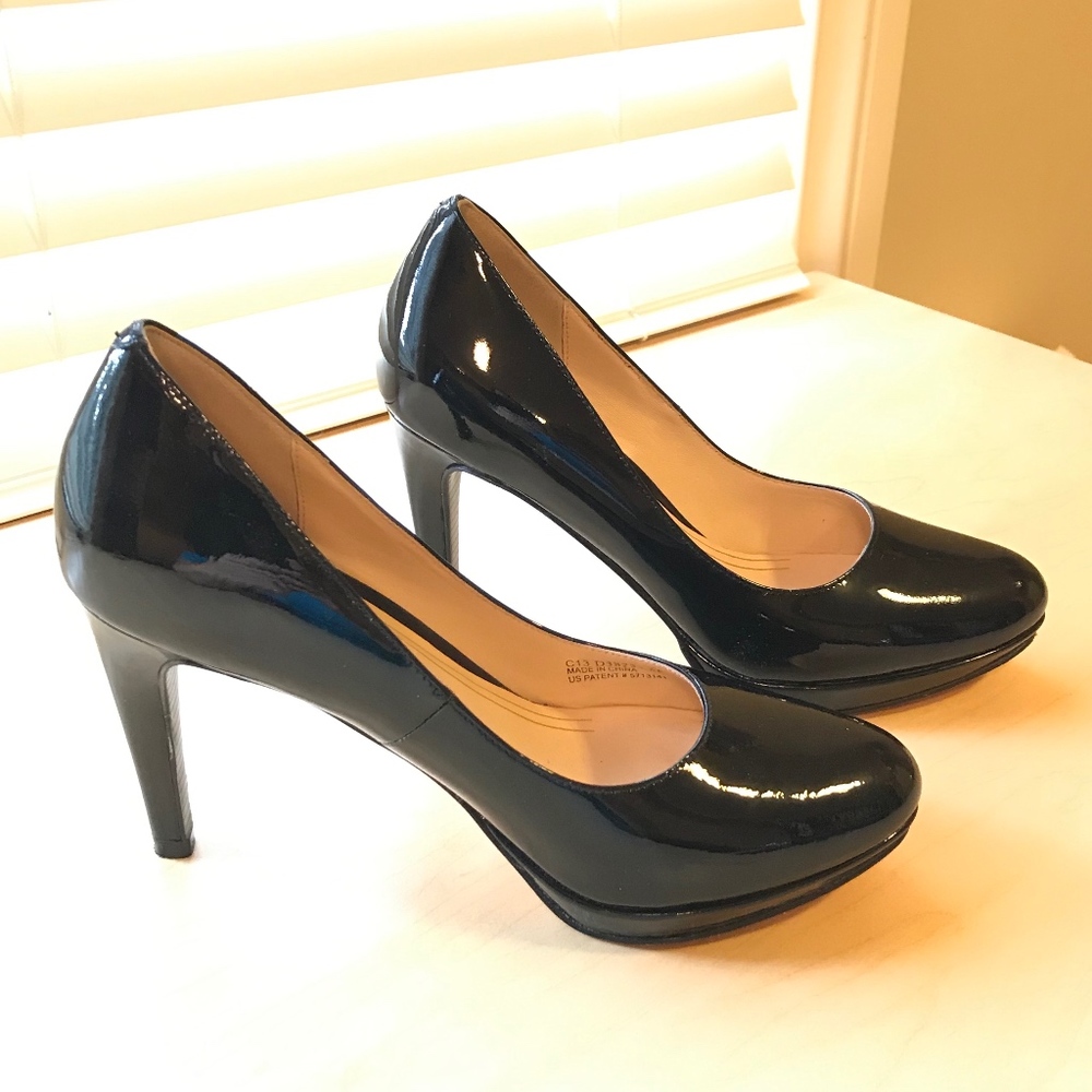 Cole Haan Nike Air Black Patent Leather Pumps 6B